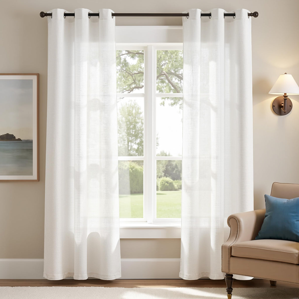 jinchan front view of two white panels showing clean modern look and brightening benefit