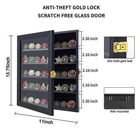 Jinchuan closeup of black felt-lined removable shelves protecting coin edges and finish
