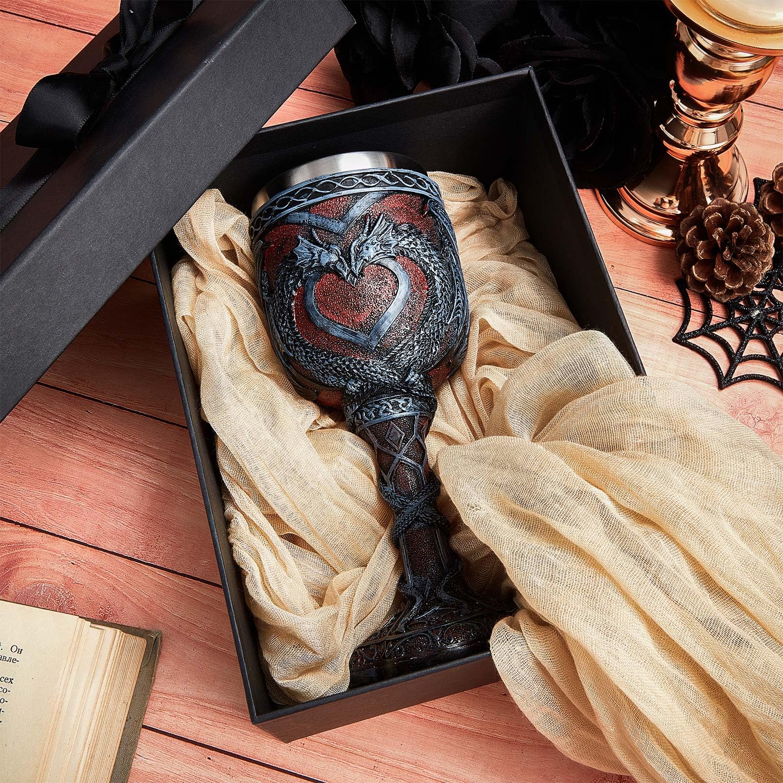 Jinei goblet held in hand for scale demonstrating manageable, lightweight use