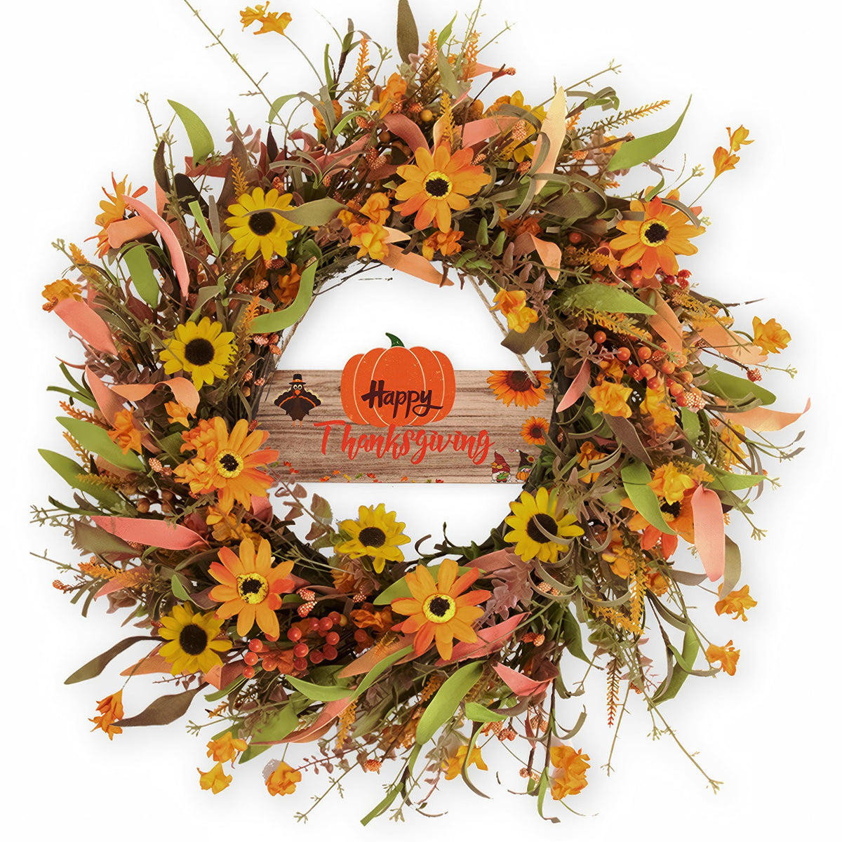 JINGHONG front door wreath creating warm autumn curb appeal
