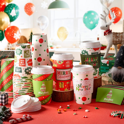 Jingmore cups in use on a holiday table creating festive serving ease