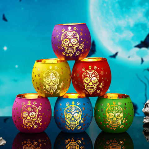 Jingmore six votives arranged as a table centerpiece, creates dramatic holiday focal point