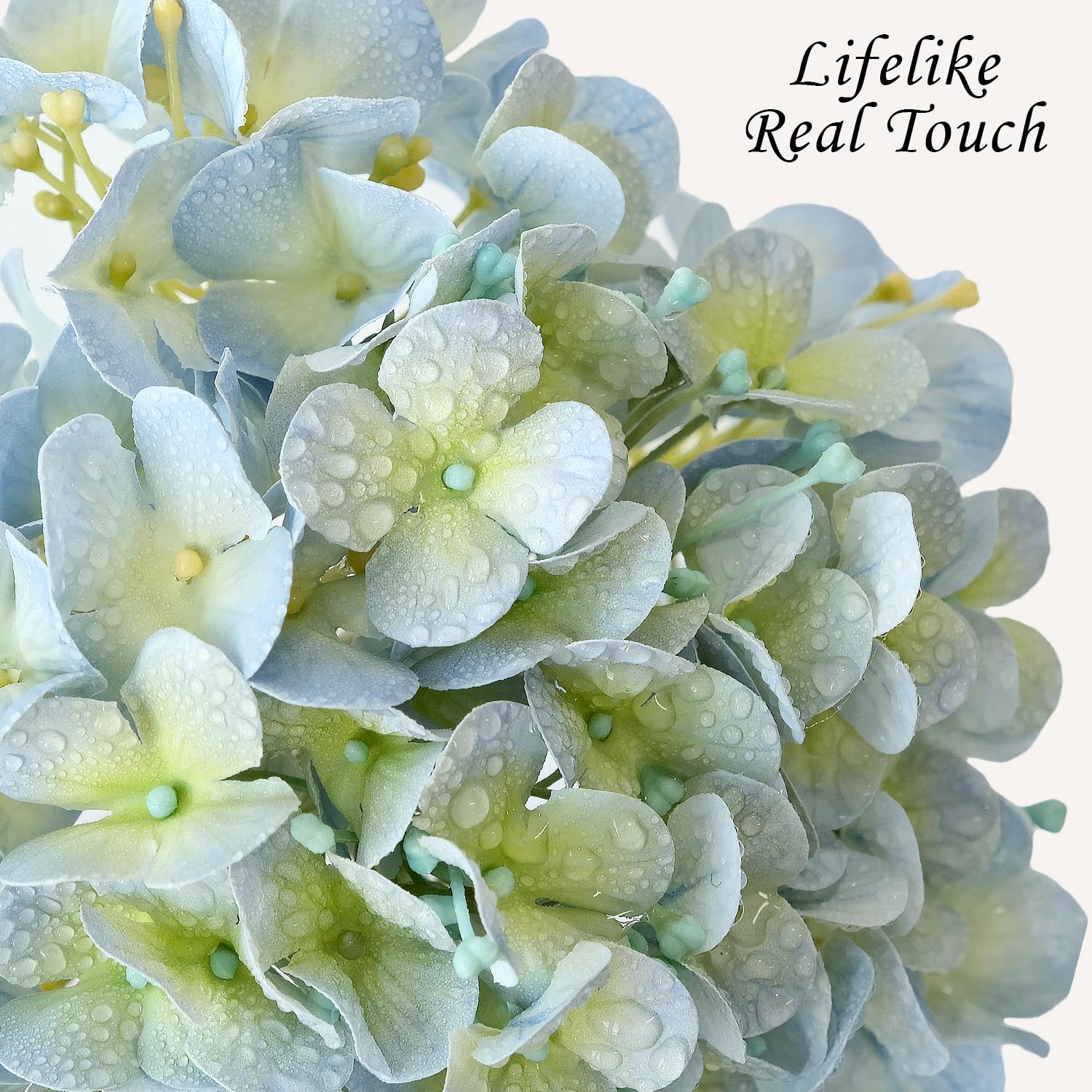 JINWOE flexible stem and leaf detail showing bendable stems for easy styling benefit