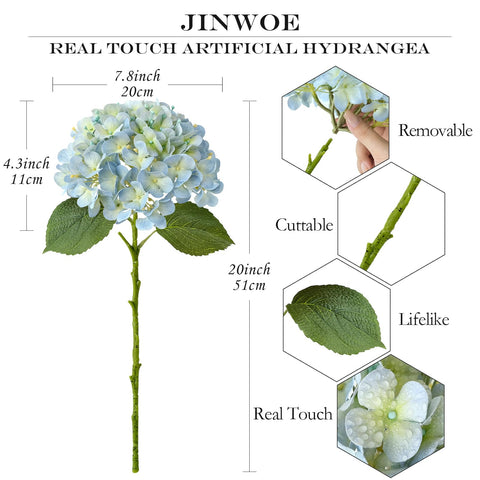 JINWOE wedding table centerpiece with hydrangeas showing coordinated event styling benefit