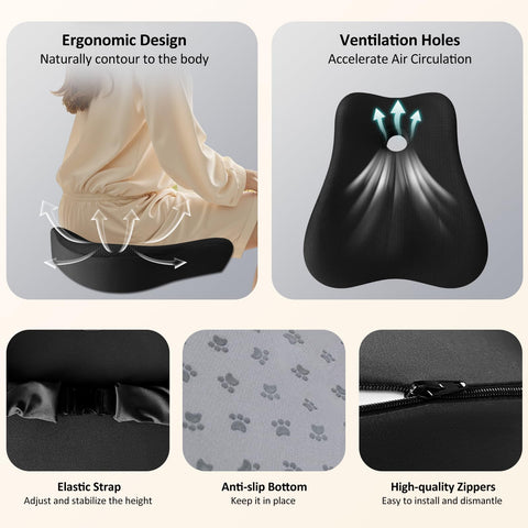 Detail of JIPORIER seat cushion non-slip base preventing sliding for stable seating