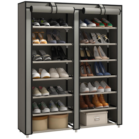 JIUYOTREE front full view showing organized shoes and space-saving benefit