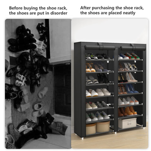 JIUYOTREE shoe rack in entryway organizing everyday footwear neatly