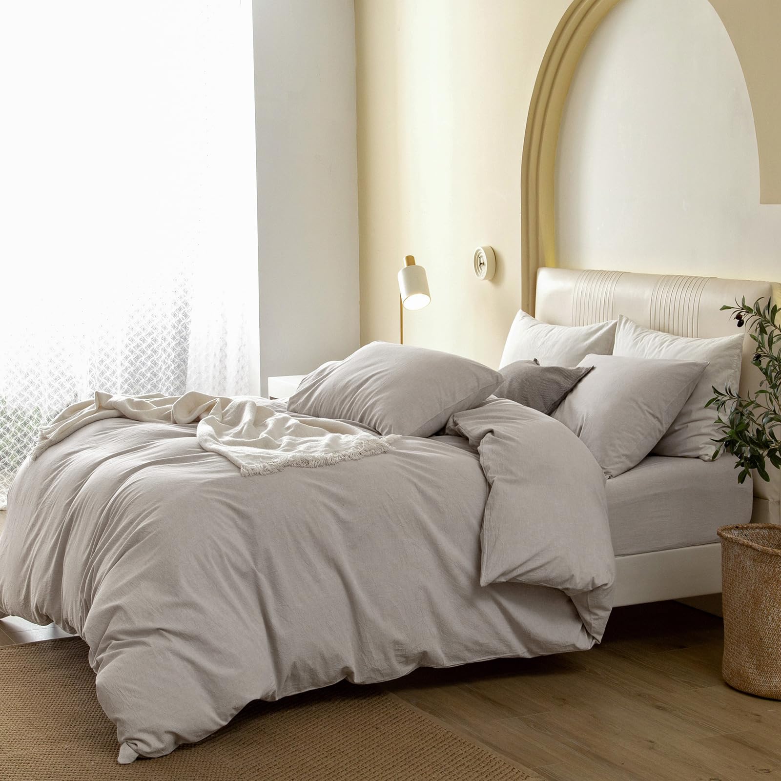 JIYUAN hidden zipper detail on duvet cover for secure closure and easy insert changes