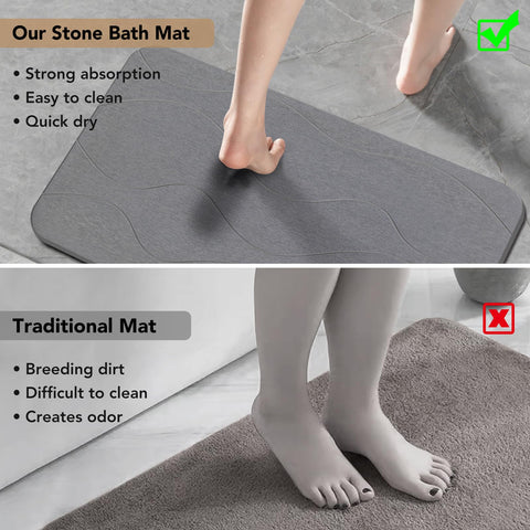 JIZEUO mat used as dish drying pad on kitchen counter showing absorbency and convenience benefit