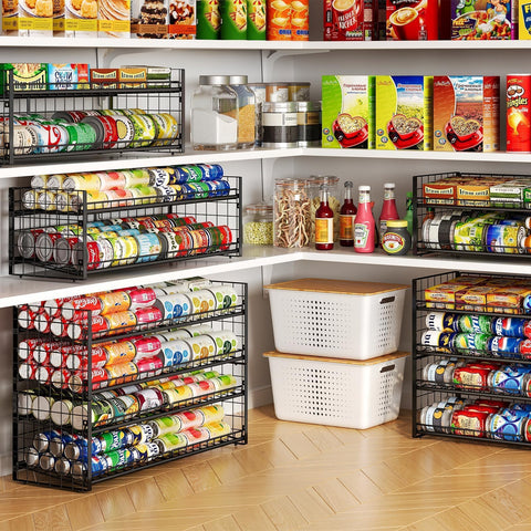 JKsmart loaded with various canned goods showing visible, organized inventory