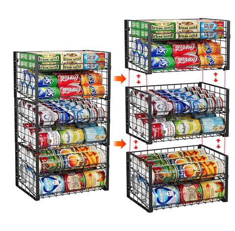 JKsmart front view of three-pack can racks showing organized storage benefit