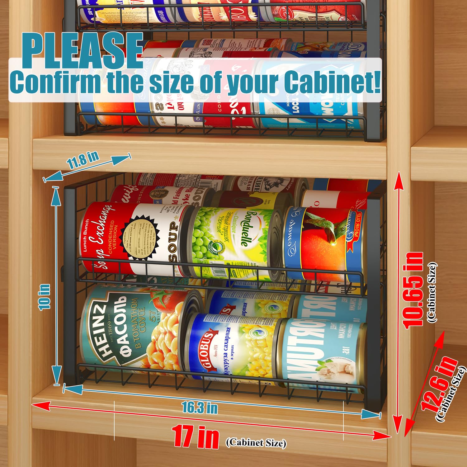 JKsmart installed inside pantry cabinet maximizing vertical storage benefit