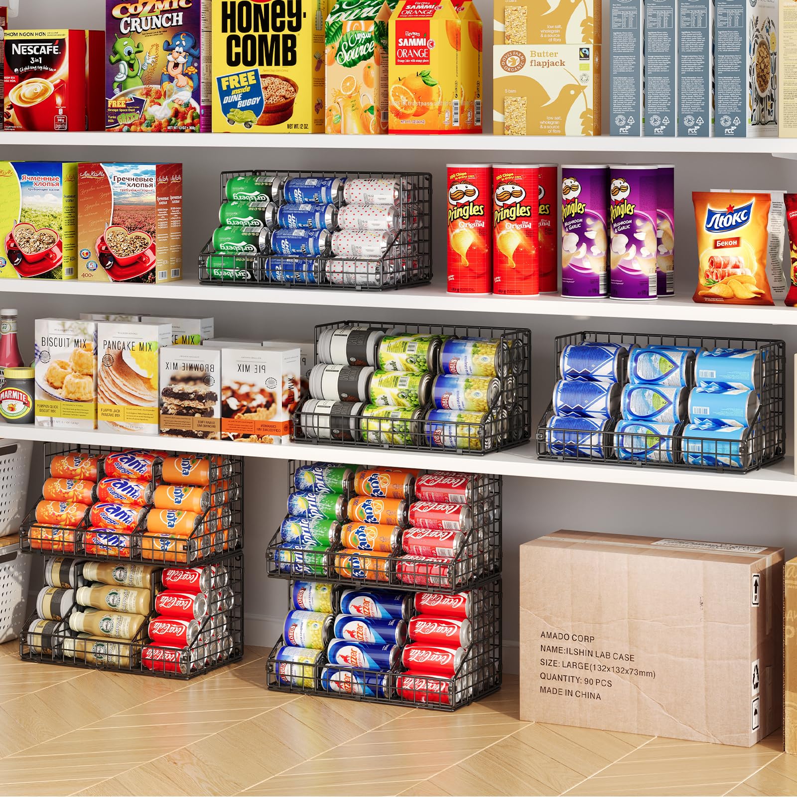 JKsmart lifestyle kitchen counter with snacks showing tidy, accessible storage