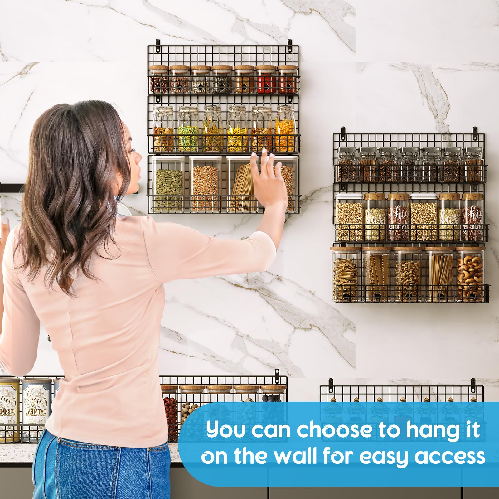 JKsmart mounted on pantry door to free countertop and save space