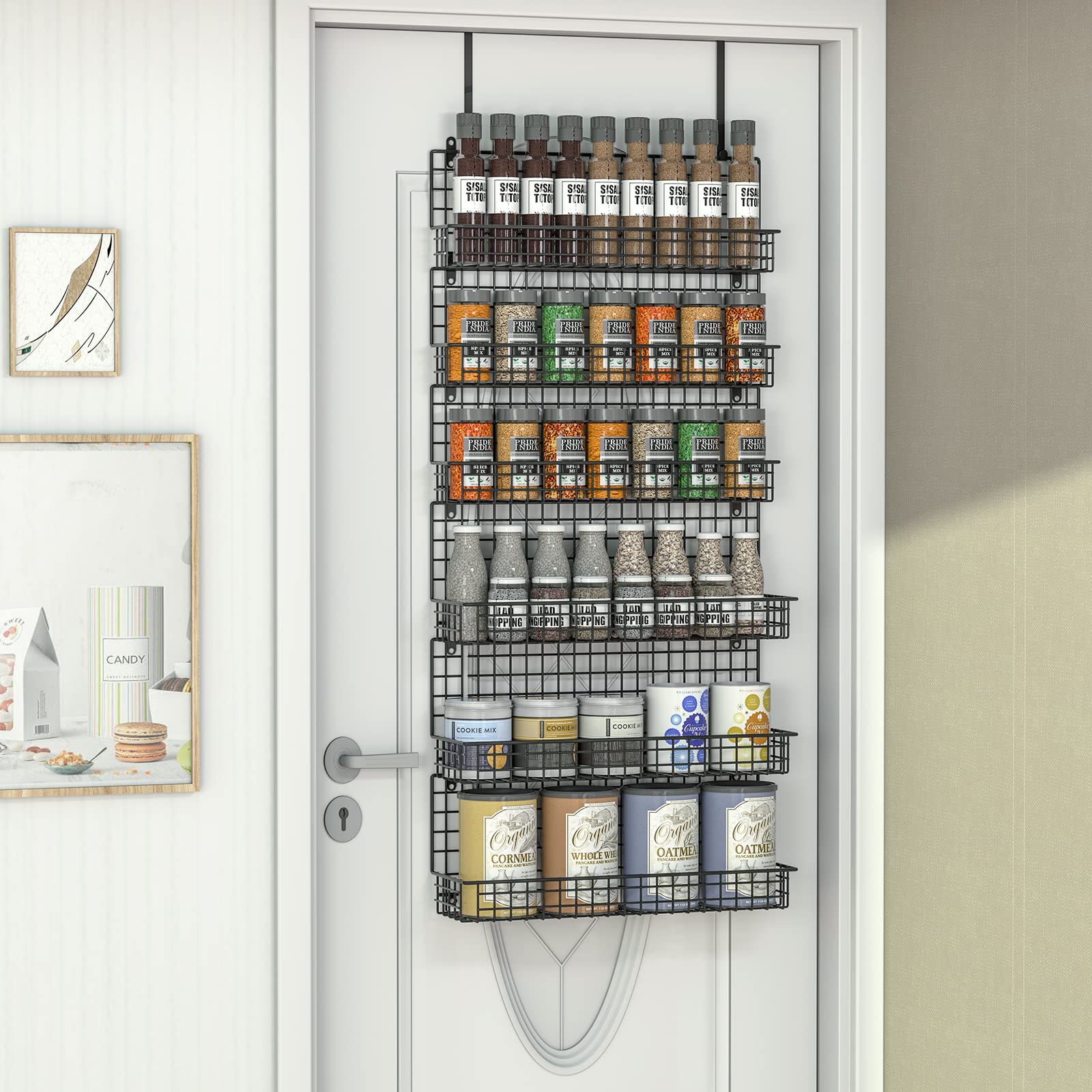 JKsmart small shelf holding spice jars to show compact storage benefit