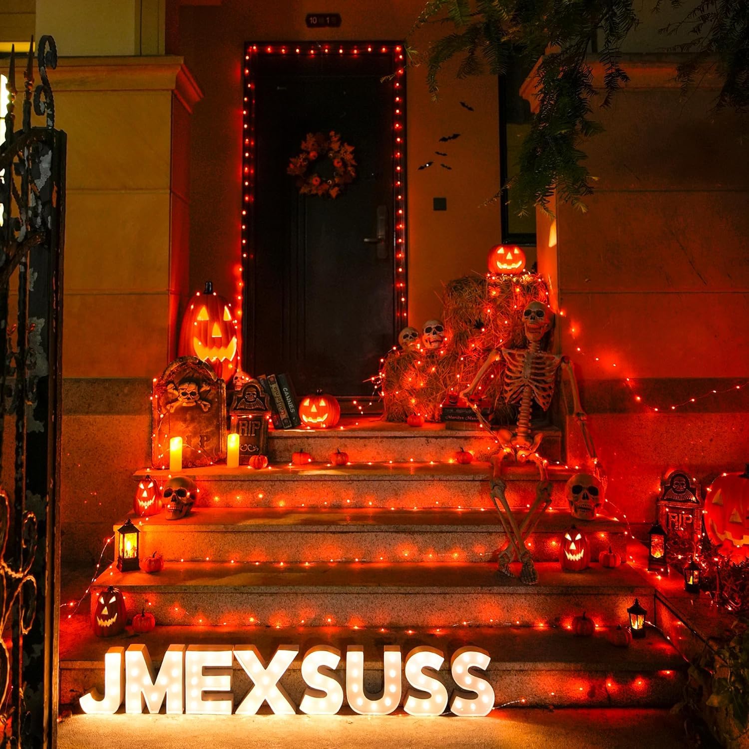 JMEXSUSS closeup of clear LED tube texture, durable weather-resistant design