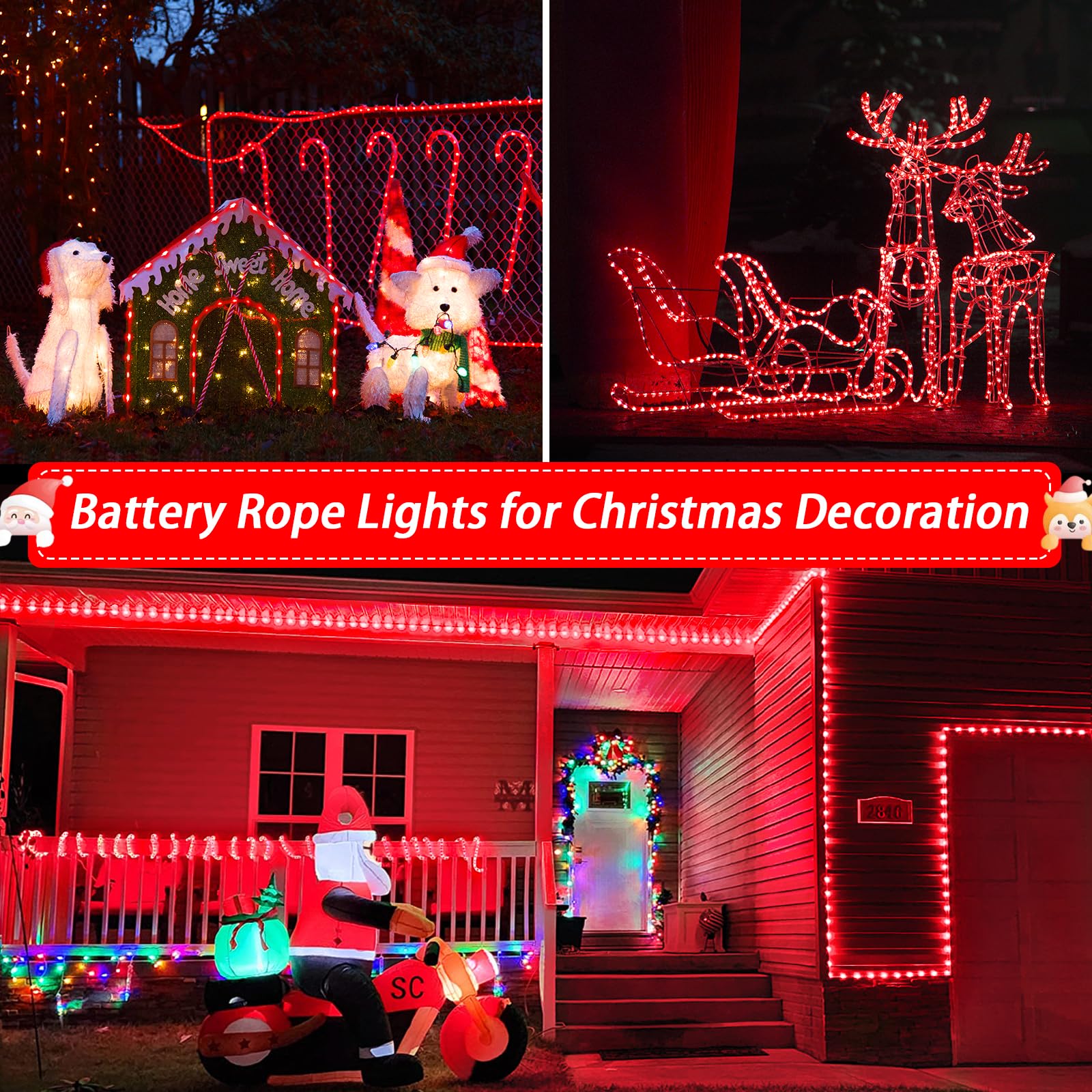 JMEXSUSS rope lights in hand for scale, lightweight and easy to place