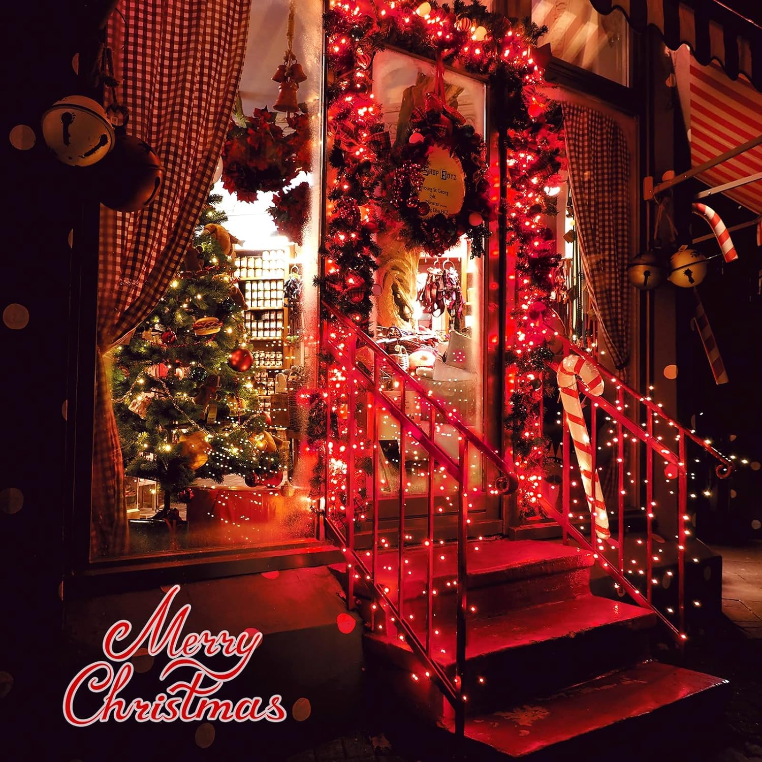 JMEXSUSS lights along stair rail and banister, safe portable decorative lighting