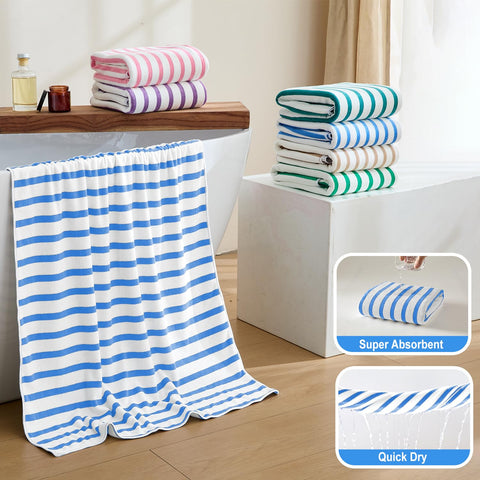 JML beach towel in use on sand illustrating coverage and quick-dry benefit for beach days