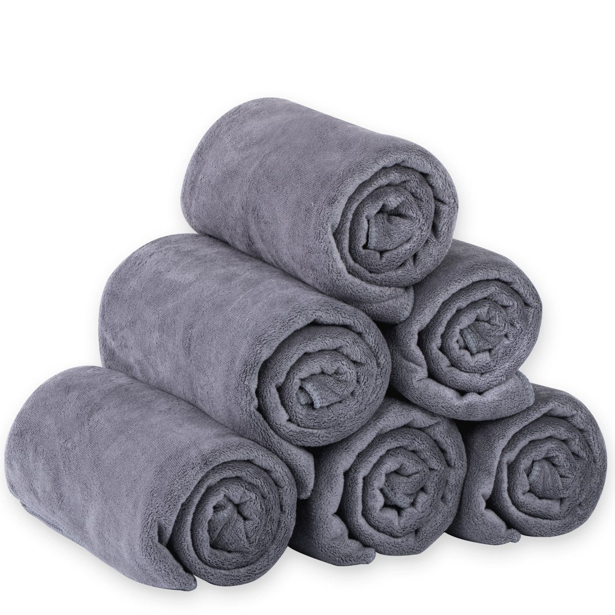 JML front packaging showing six grey towels and compact convenience