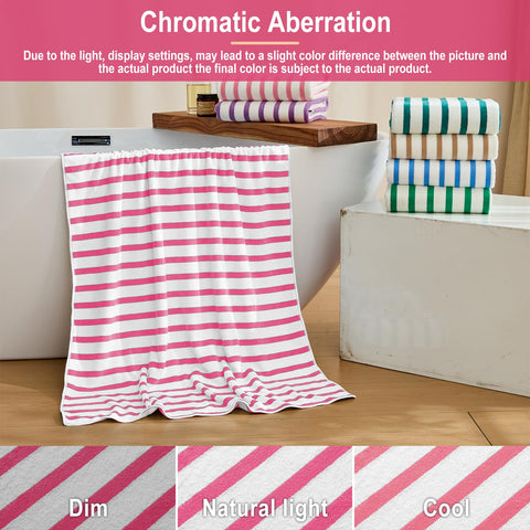 JML towel next to water bottle showing 27x55 size and adult coverage