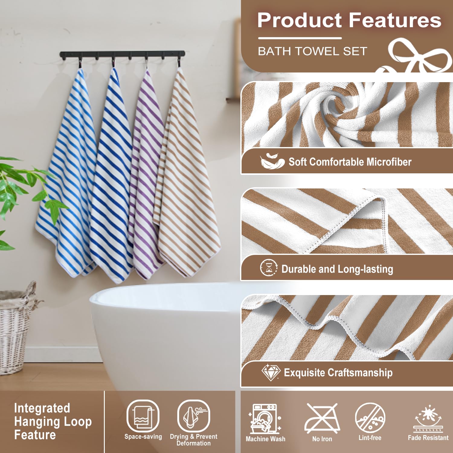 JML microfiber closeup texture highlighting quick-dry absorbency benefit