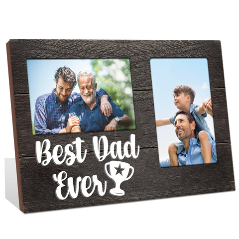 JNDJE front view of frame showing two photos and raised lettering, heartwarming display