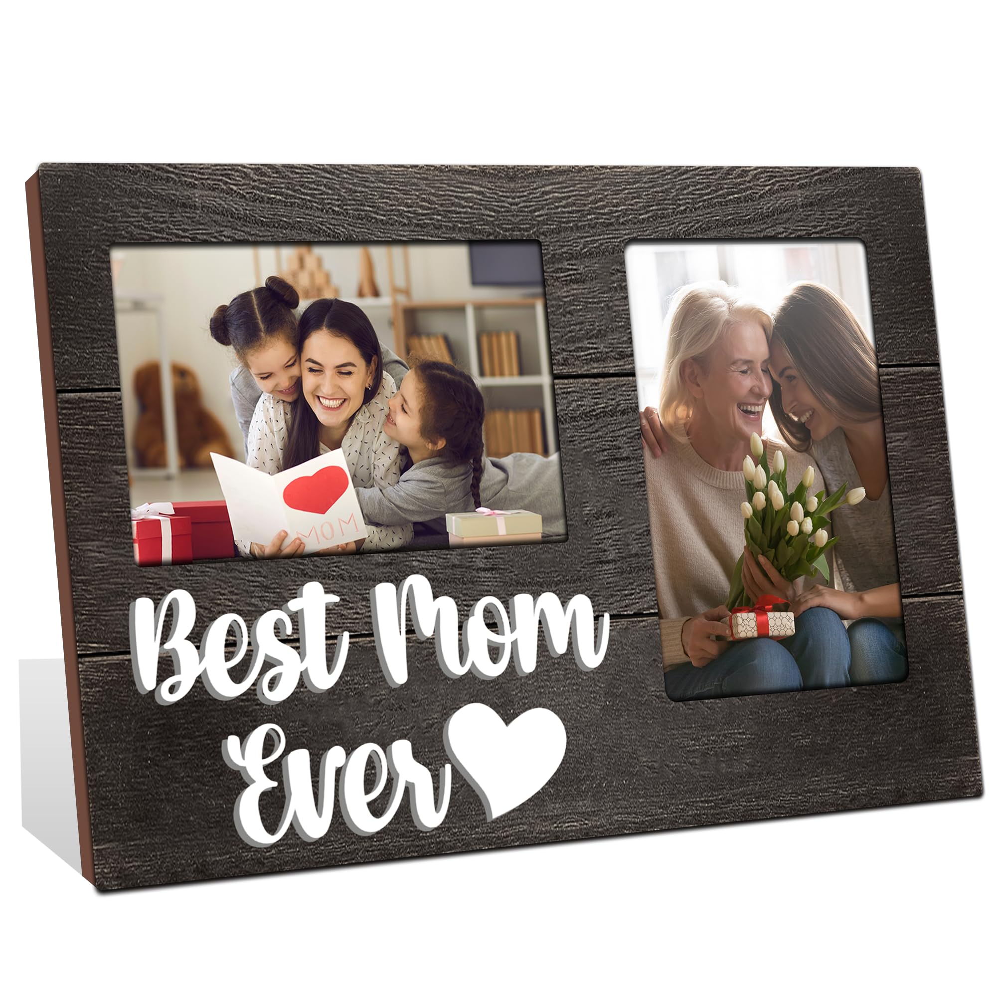 JNDJE front view frame showing two photos and heartfelt 3D lettering benefit memory display