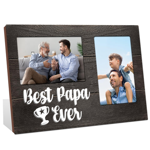 JNDJE front view of papa 3D frame showing two photos and warm presentation