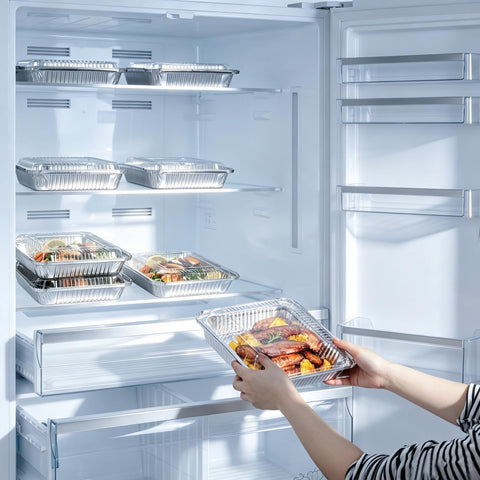 JOCHER stacked pans with lids, space-saving storage for caterers