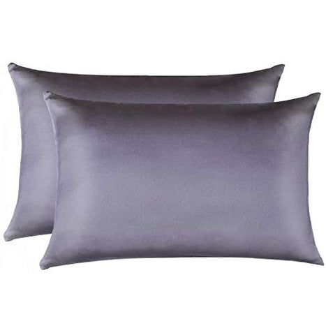 Jocoku front packaging showing two king gray pillowcases and gift box, elegant presentation