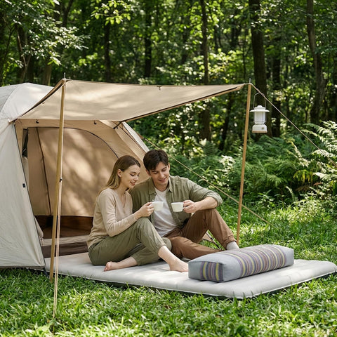 JOERRES next to standard pillow showing compact travel-friendly size