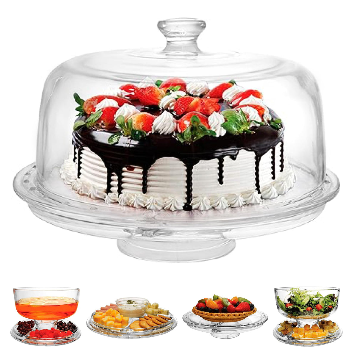 JOEY'Z front view of assembled cake stand showing elegant display benefit