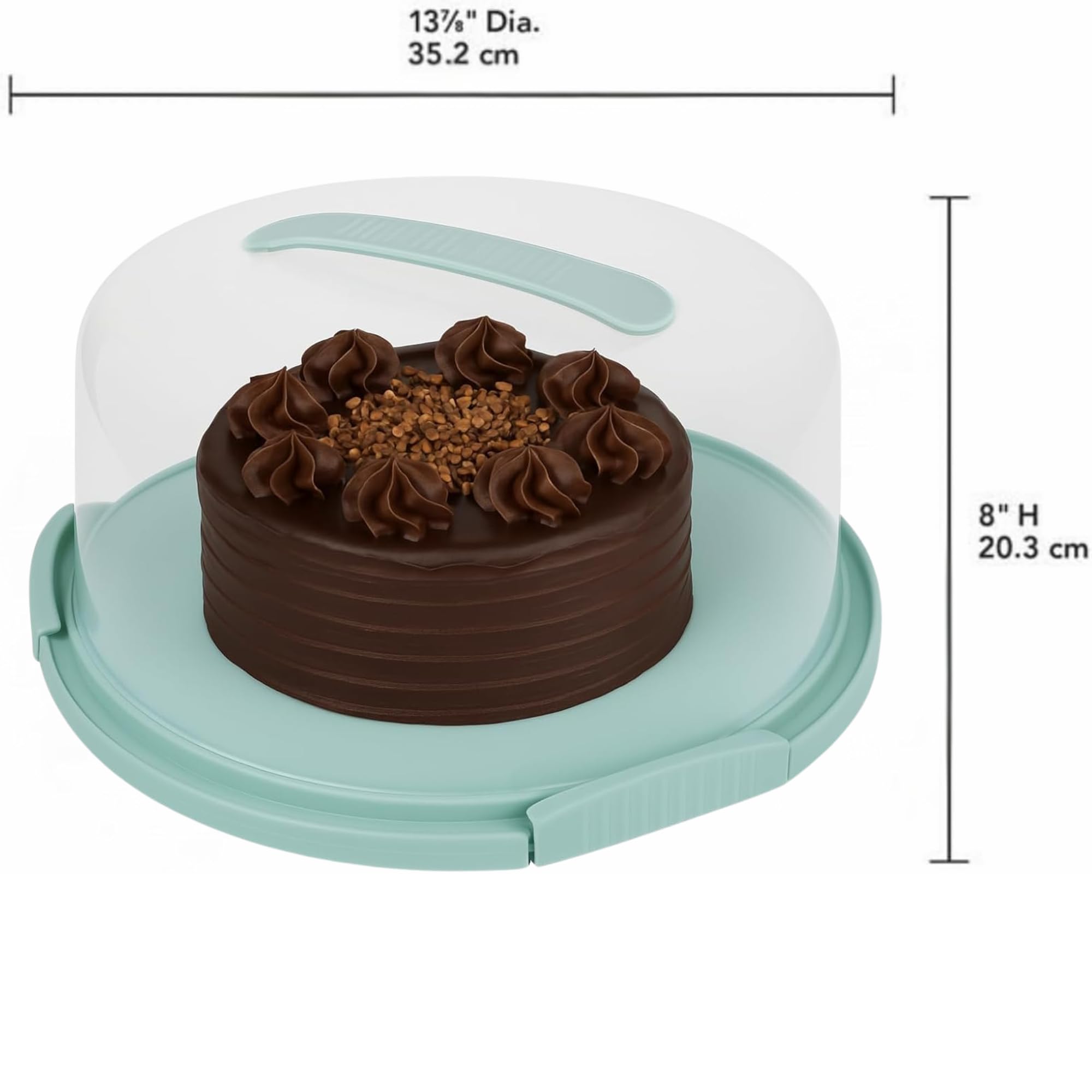 JOEY'Z cake carrier on a party table highlighting presentation and easy serving