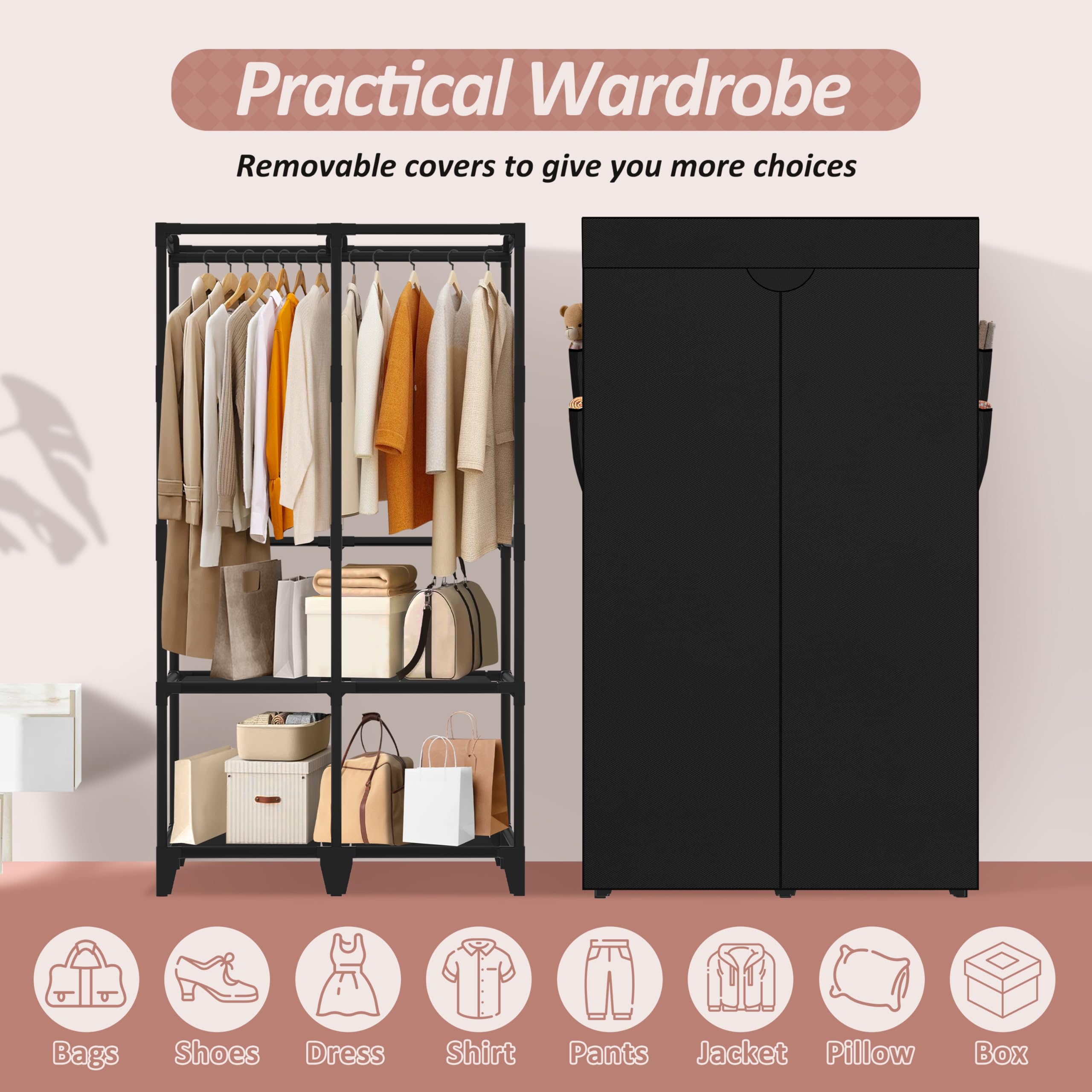 Jofuler side pockets holding accessories for quick-access organization