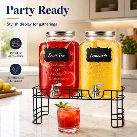 JOFUYU chalkboard labels and filter cartridges for clear drink ID