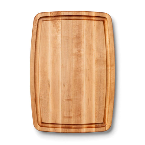 John Boos front view of maple 20x14 board showing stable prep surface