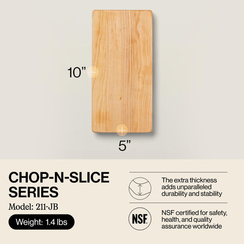 John Boos close-up of edge-grain texture for knife-friendly resilience