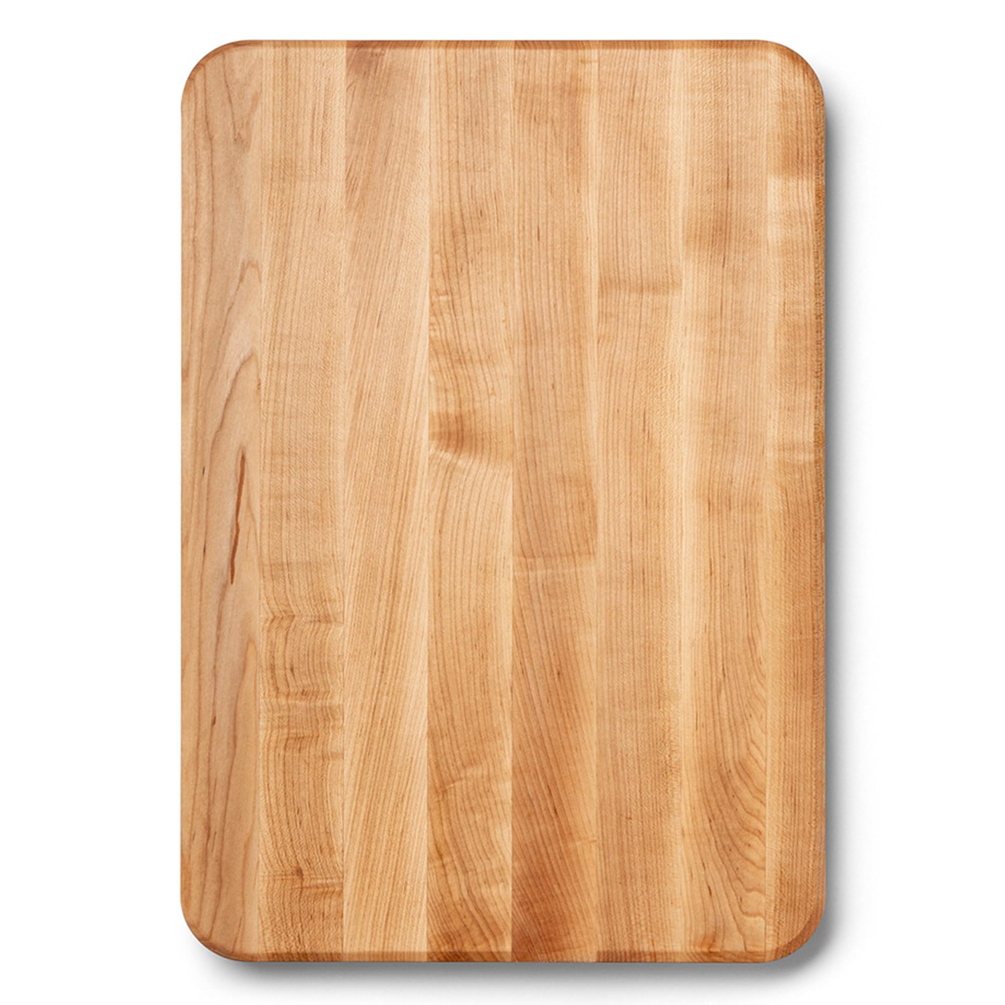 John Boos front view of maple board showing roomy surface and sturdy prep benefit