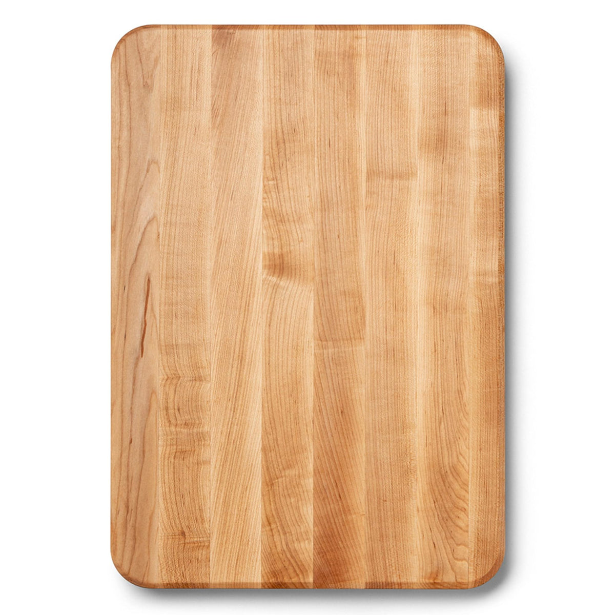 John Boos front view of maple board showing roomy surface and sturdy prep benefit