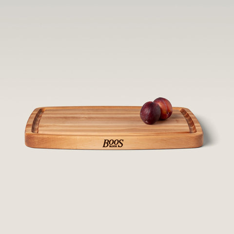 John Boos oiled surface sheen highlighting protected wood fibers