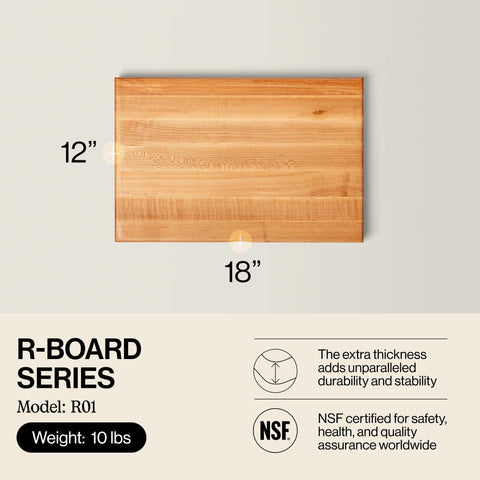 John Boos close-up of maple grain highlighting smooth texture and durability