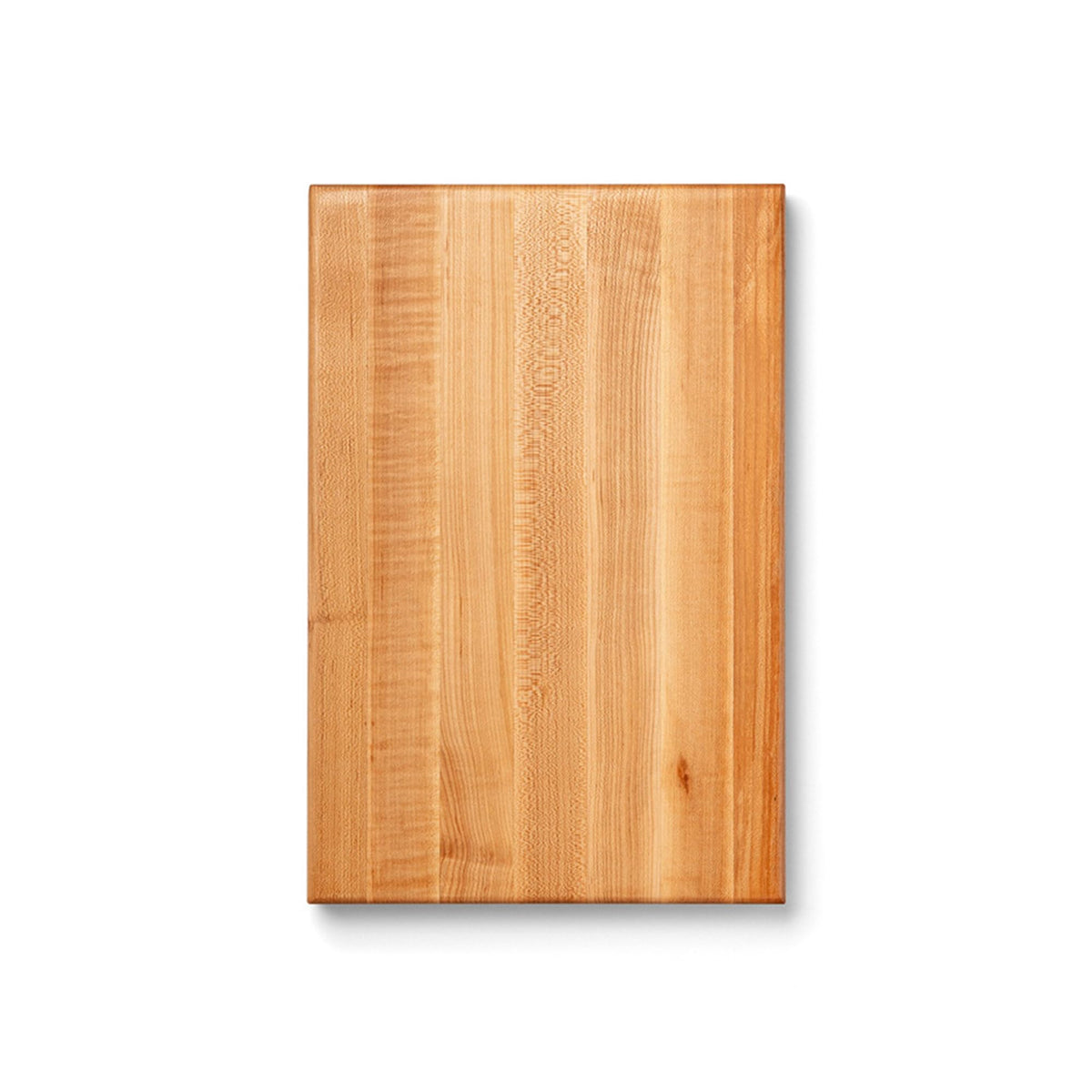 John Boos front view of maple cutting board showing clean surface and stability