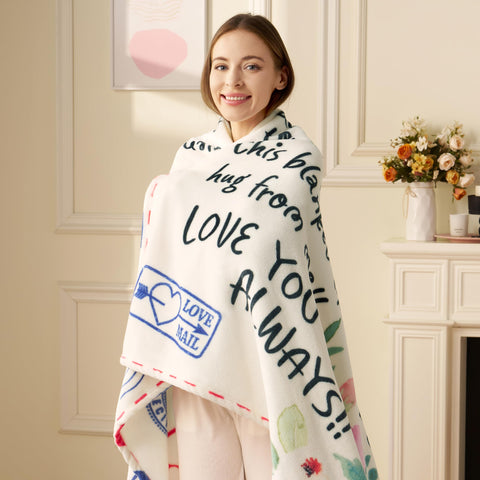 Joiedomi throw layered on bed showing decorative appeal and extra comfort