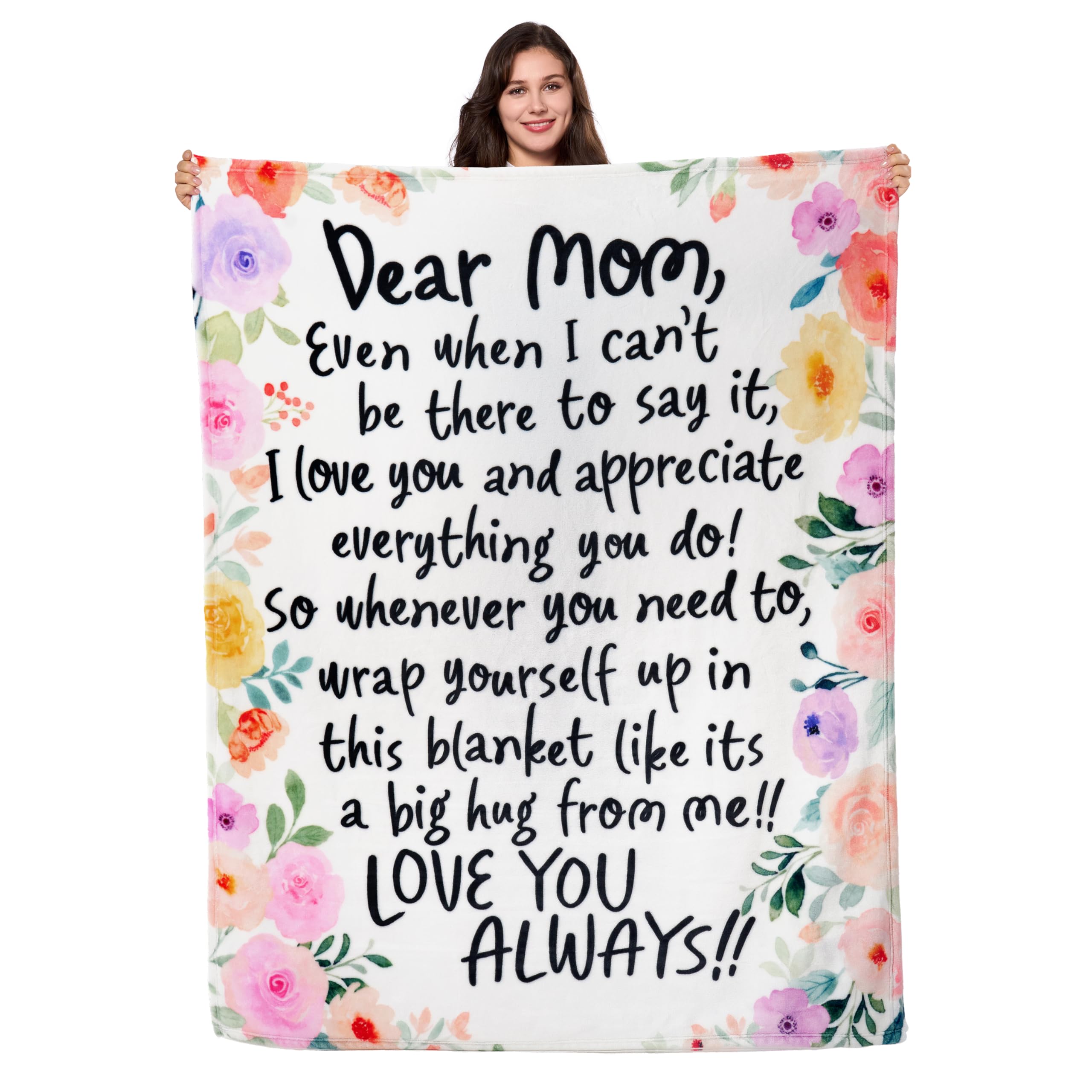 Joiedomi front view pink throw shows gift-ready presentation and inviting warmth