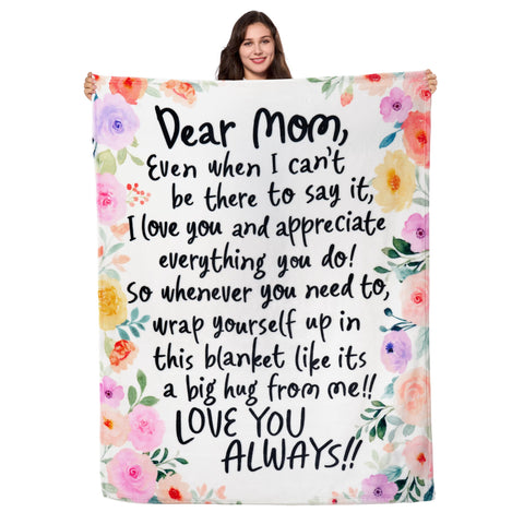 Joiedomi front view pink throw shows gift-ready presentation and inviting warmth