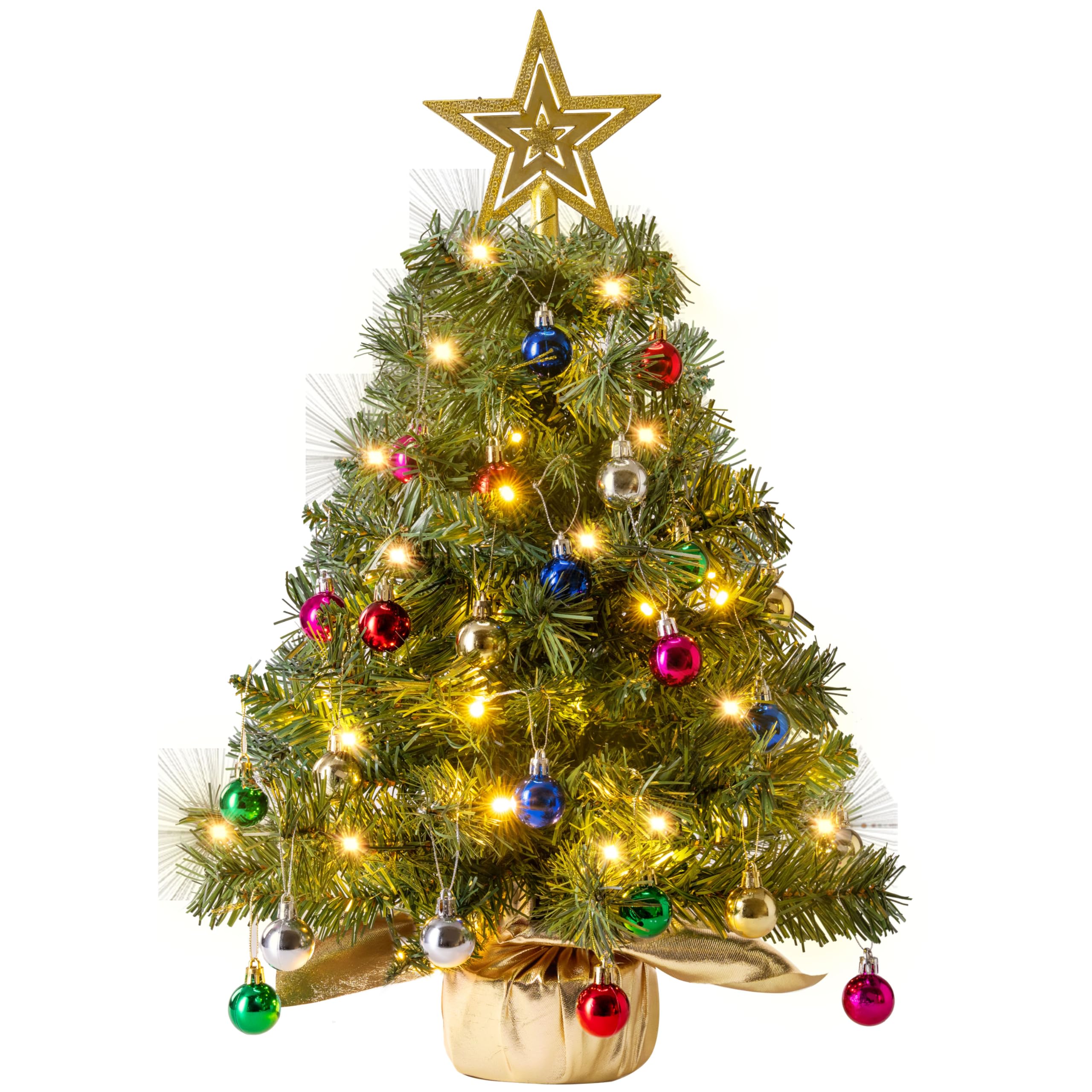 JOIEDOMI tabletop tree front view showing complete kit for easy decorating