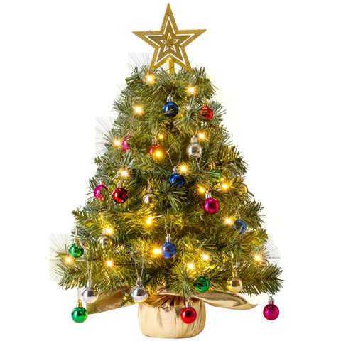 JOIEDOMI tabletop tree front view showing complete kit for easy decorating