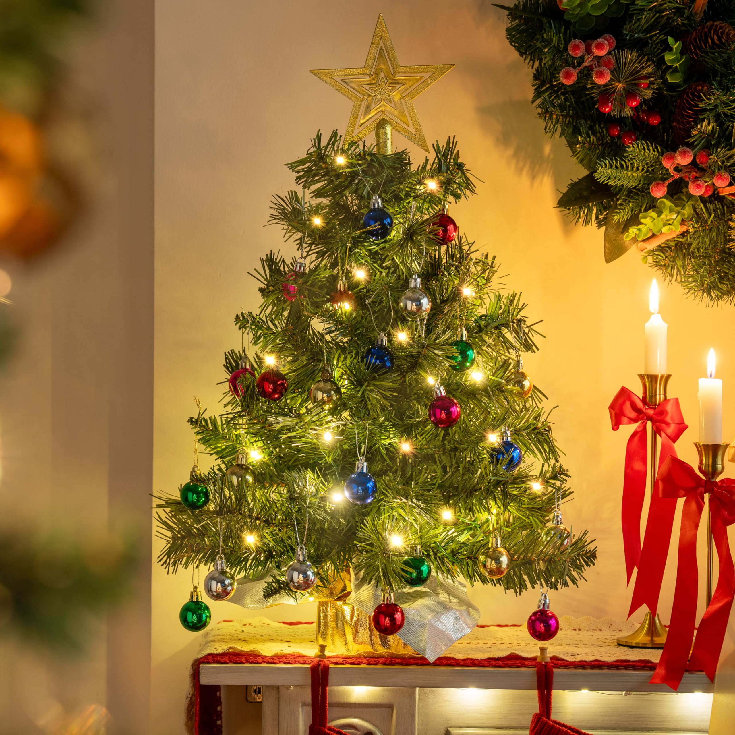 JOIEDOMI set of 24 mini hanging ornaments displayed for quick styling