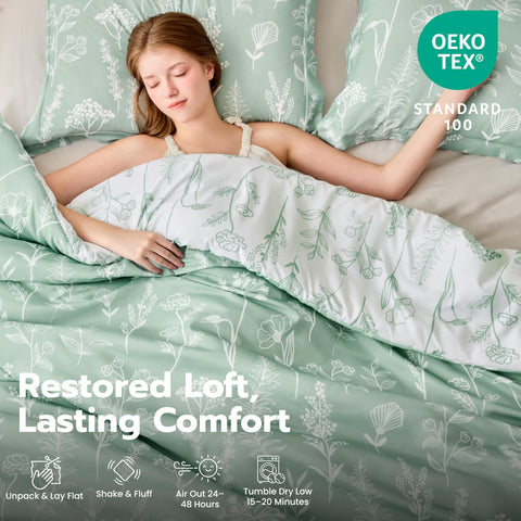 Joiedomi pillow sham front view showing matching design for coordinated bedding